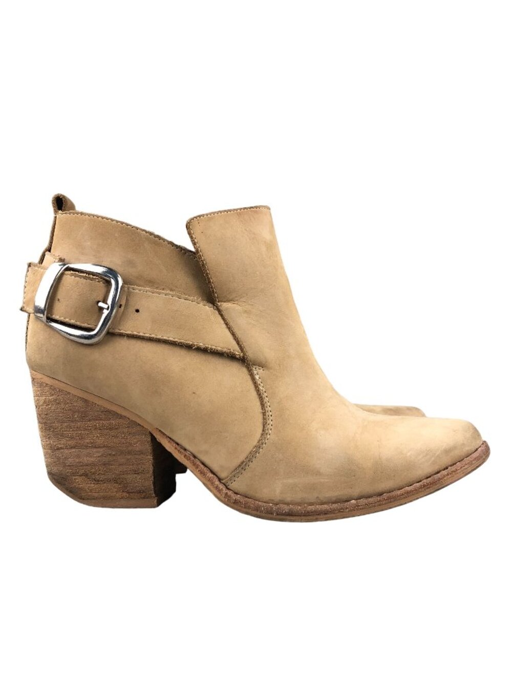 Jeffrey Campbell Womens Size 6.5 Jonas Tan Leather High Heel Ankle Booties Boots